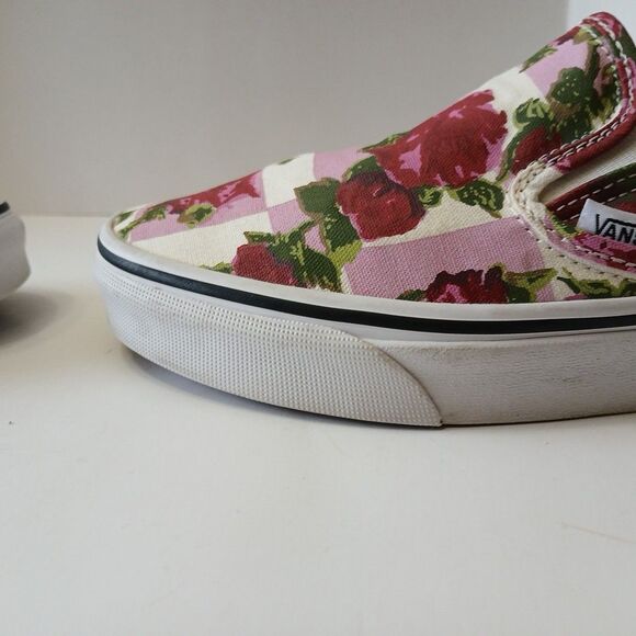 Vans Classic Slip-on Romantic Floral Canvas Pink  Shoes  Womens 7-Mens 5.5 - Picture 10 of 16